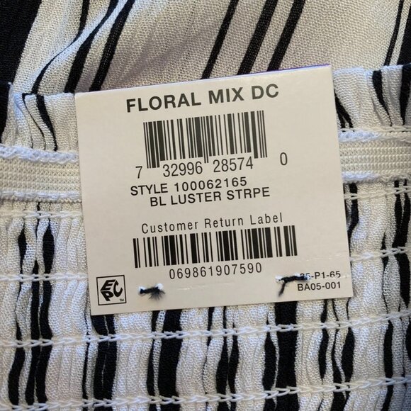 NWT INC International Concepts Luster Stripe Mid Elastic Crinkle Wide Leg Pants - Picture 7 of 8